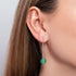 Green Jade | .925 Sterling Silver | Gemstone Chain Drop Threader Earrings